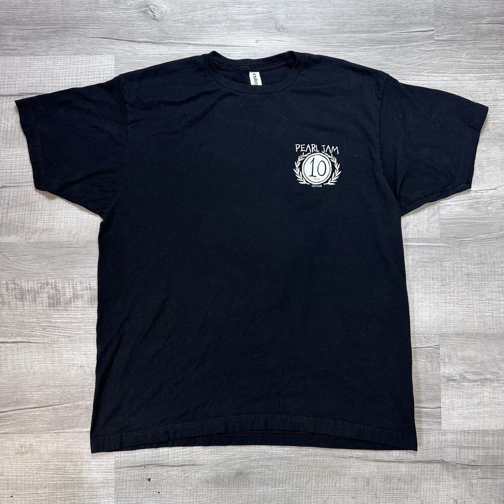 Men's Pearl Jam x Ten Club Shirt 2025 Logo Black Short Sleeve XL Double Sided